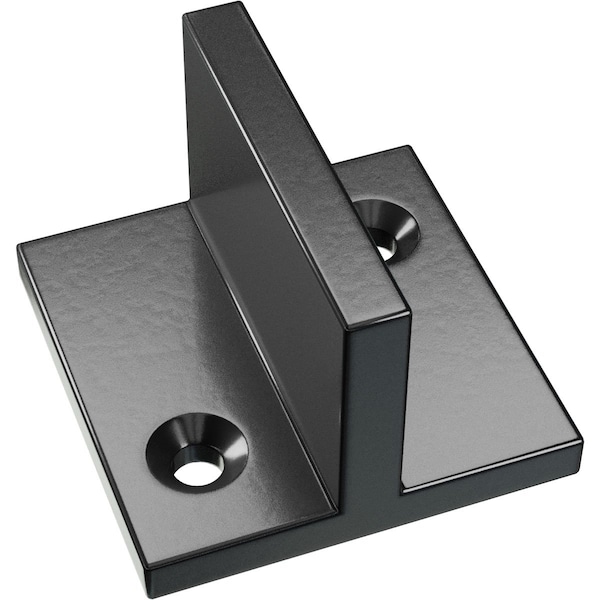 Ekena Millwork Premium Barn Door Floor T-Guide, Black GB6001GBL - main